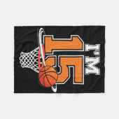 15th Birthday Boys Sketll Player Sport 15 Years Ol Fleecedecke (Vorderseite (Horizontal))