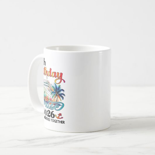 15th Birthday Cruise 2026 Family Cruise Vacation 1 Kaffeetasse (Vorderseite Links)