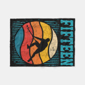 15th Birthday Retro Field Hockey 15 Years Old Boy  Fleecedecke (Vorderseite (Horizontal))