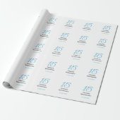 15th quinceanera birthday blue black bold letter n geschenkpapier (Ungerollt)