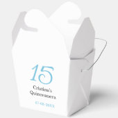 15th quinceanera birthday blue black bold letter n geschenkschachtel (Offen)