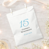 15th quinceanera birthday blue black bold letter n geschenktütchen (Ausgeschnitten)