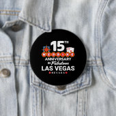 15th Wedding Anniversary Las Vegas Trip Button (Beispiel)