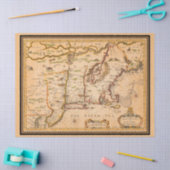 1600 New England Map of Native American Tribes Seidenpapier (Basteln)