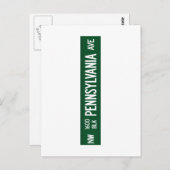 1600 Pennsylvania Avenue, Road Sign, DC, USA Postkarte (Vorne/Hinten)