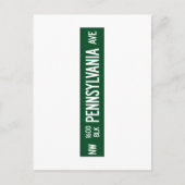 1600 Pennsylvania Avenue, Road Sign, DC, USA Postkarte (Vorderseite)