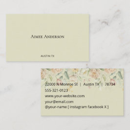 1600s Vintage Dutch Floral Border Visitenkarte