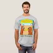 1606 Sitzplatz am Erntedank, Cartoon T-Shirt (Vorne ganz)