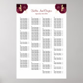 160 Hochzeitskarte für Burgund und Gold Poster (Vorne)