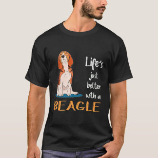 160 Leben einfach besser mit einem Beagle T-Shirt