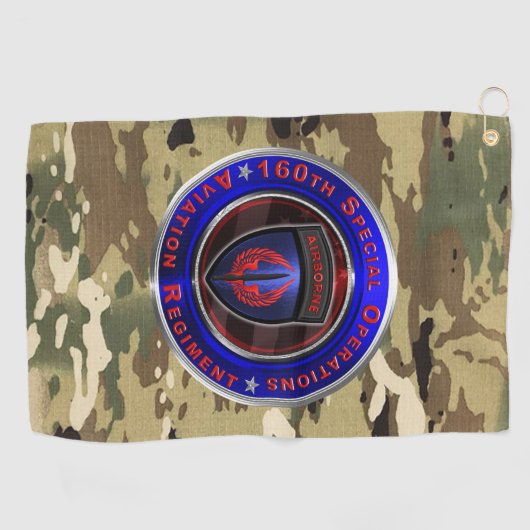 160. Luftfahrt-Sonderbetrieb Golfhandtuch (Horizontal)