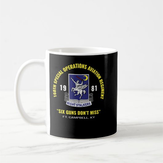 160. Nachtschwärmer Ft Campbell T Kaffeetasse (Links)