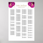 160 Rosa und Gold Blumenstempel Poster (Vorne)