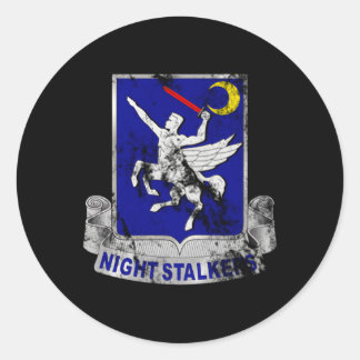 160. Soar Nightstalkers Dui bedrückt Worn Look Runder Aufkleber