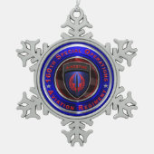 160. Special Operations Aviation Regiment "SOAR" Schneeflocken Zinn-Ornament (Vorderseite)