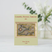 1610 Karte von Cornwall, Devon, Somerset, etc... (Stehend Vorderseite)
