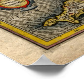 1610 Karte von Cornwall, Devon, Somerset, etc... Poster (Ecke)