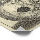 1616 Vintag Skulls Anatomie drucken Poster (Ecke)