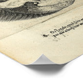 1616 Vintage Schädelanatomie drucken Poster (Ecke)