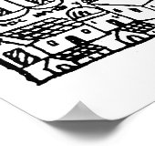 1616 Zeichn von Cusco, Peru Poster (Ecke)