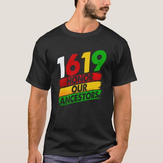 1619 Our Ancestors African American Pride Black Hi T-Shirt (Vorderseite)