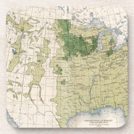 161 Gerste/Quadratmeile Untersetzer (Vorderseite)