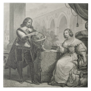 (1626-89) Königin Christinas Schweden, von einer Fliese