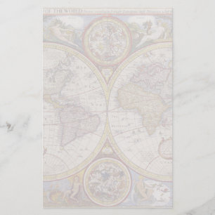 1626 Vintage Weltkarte Briefpapier