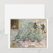 1627 Karte von Virginia (Vorne/Hinten)