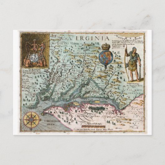 1627 Karte von Virginia (Vorderseite)