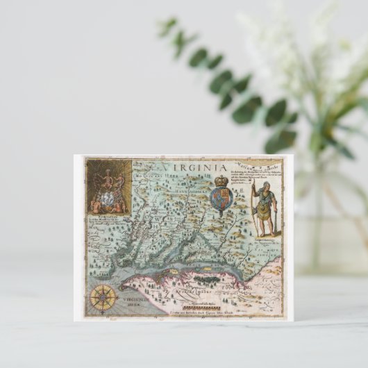 1627 Virginia Karte (Stehend Vorderseite)