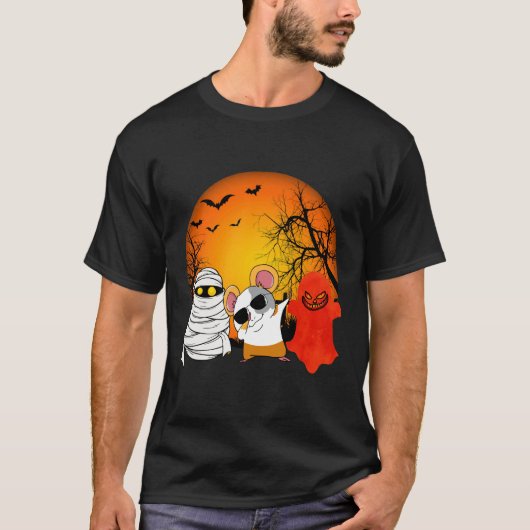 162 Guinea Pig Halloween Pumpkin T-Shirt (Vorderseite)