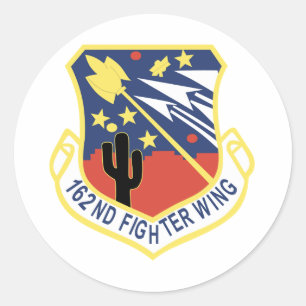 162nd Kämpfer-Flügel Runder Aufkleber