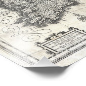 1631 Map of the British Isles by Joan Blaeu Fotodruck (Ecke)