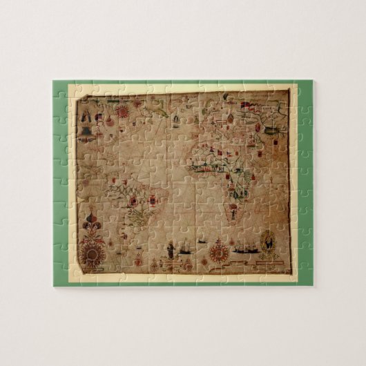 1633 Atlantik Portolan Chart - Pascoal Roiz Puzzle (Horizontal)