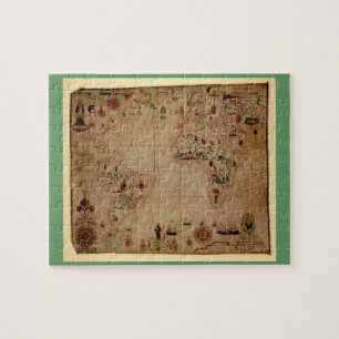 1633 Atlantisches Portolan-Diagramm - Pascoal Roiz Puzzle