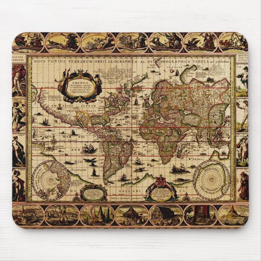 1635 World Map Mousepad (Vorne)
