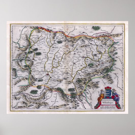 1647 Siebenbürtige Karte Poster (Vorne)