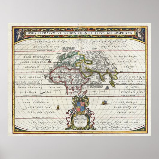 1650 Jansson Karte der antiken Welt Poster (Vorne)