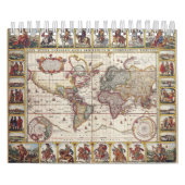 1652 Karte der Welt, Doncker Seeatlas-Weltkarte Kalender (Titelbild)