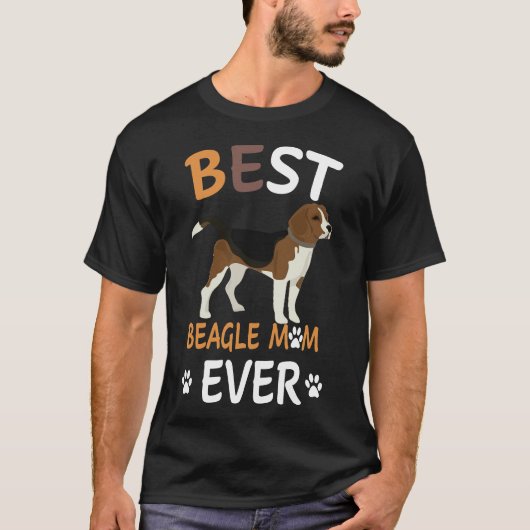 165 Beste Beagle-Mama je T-Shirt (Vorderseite)