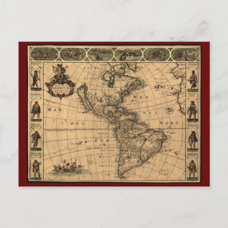 1660 - Historische Karte Nord- und Südamerika