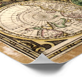 1660 Karte der Welt Poster (Ecke)
