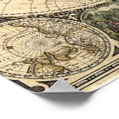 1660 Weltkarte von Frederick de Wit Poster (Ecke)