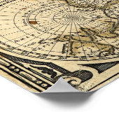 1660 Weltkarte von Frederick de Wit Poster (Ecke)