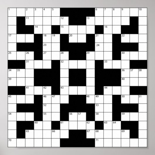 16640-Kreuzworträtsel-VEC CROSSWORD PUZZLE Poster (Vorne)