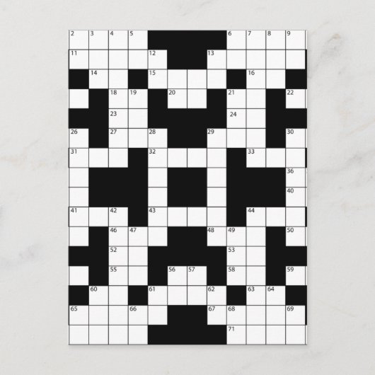 16640-Kreuzworträtsel-VEC CROSSWORD PUZZLE VEC Postkarte (Vorderseite)