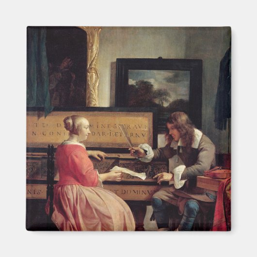 1665, a Man and a Women Seated by a Virginal, c.16 Magnet (Vorne)