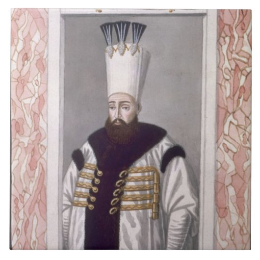(1673-1736) Sultan Ahmed IIIs 1703-30, von 'einem Fliese (Vorderseite)