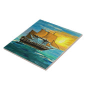 1678 Whaling Ship Painting Fliese (Seite)